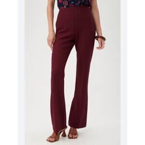 Trina Turk Burgundy Slim Bootcut Pull-On Pants Size 4